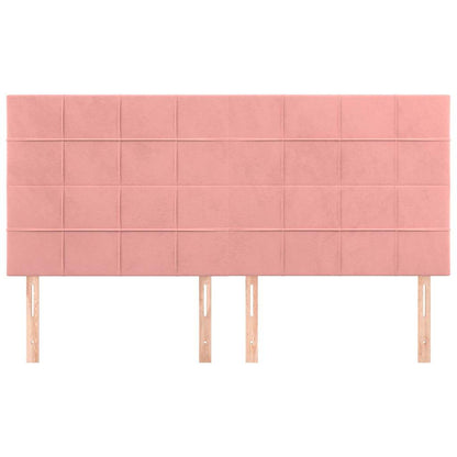 Testiera Rosa 160x5x118/128 cm Velluto | homemem39