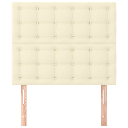 Testiera Crema 90x5x118/128 cm Similpelle