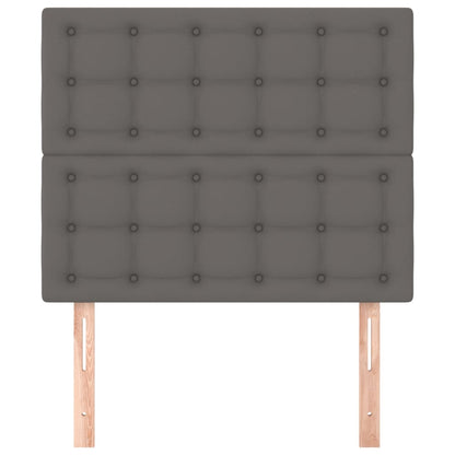 Testiere 2 pz Grigie 100x5x78/88 cm in Similpelle - homemem39