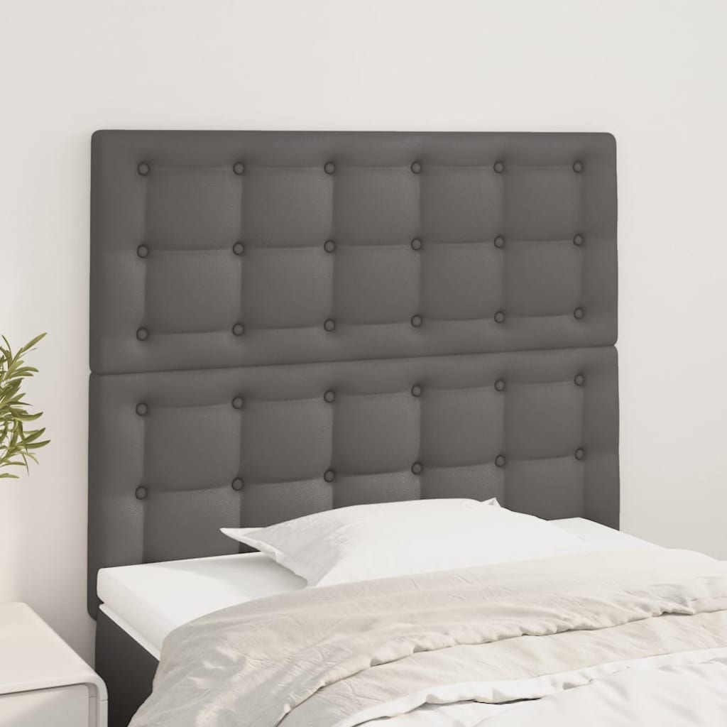 Testiera Grigio 100x5x118/128 cm in Similpelle | homemem39