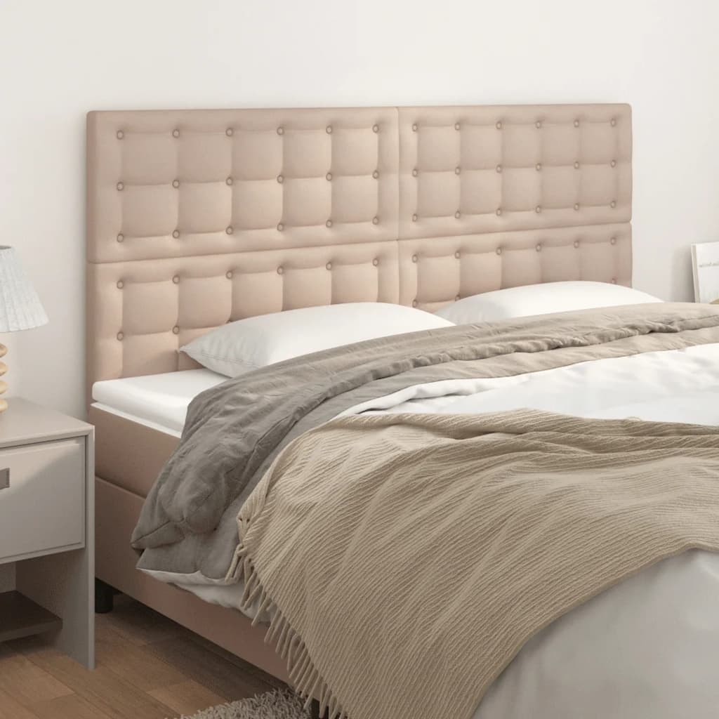 Testiere 4 pz Cappuccino 80x5x78/88 cm in Similpelle - homemem39