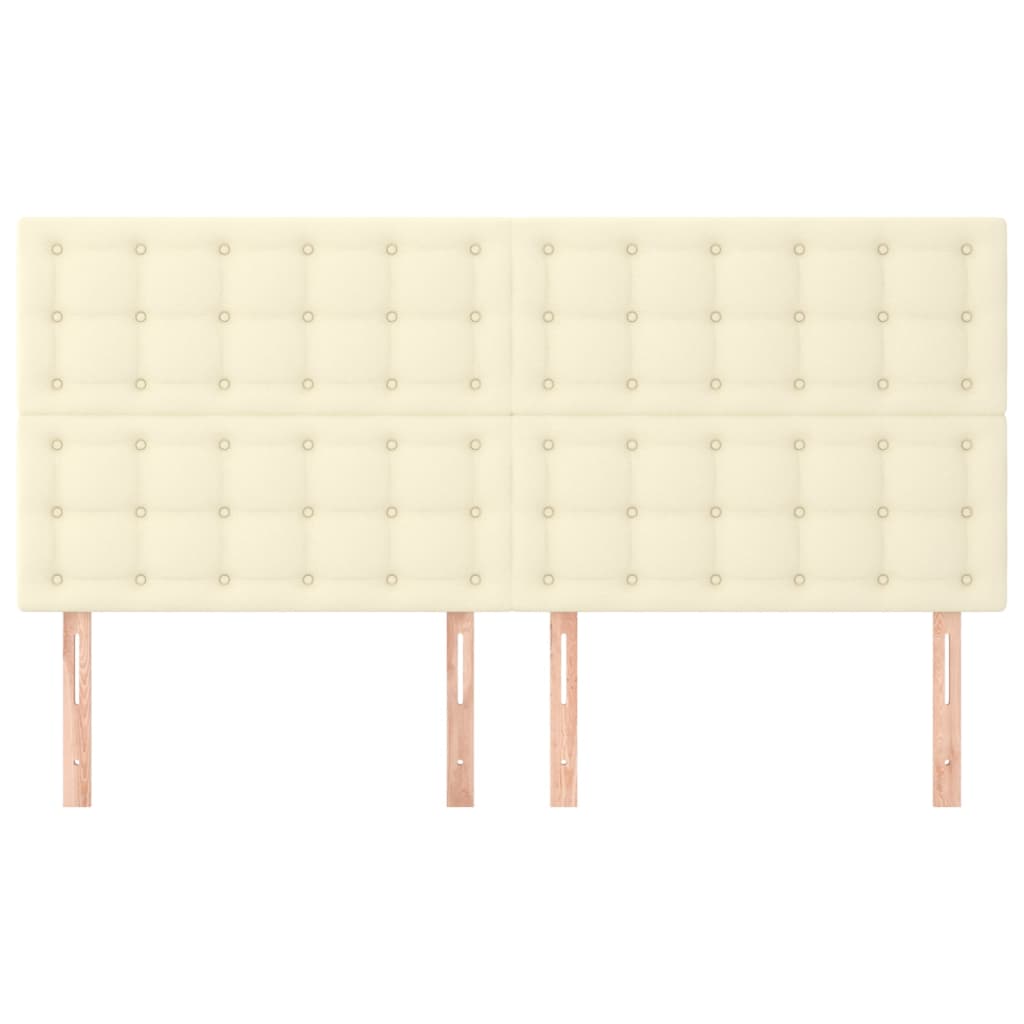 Testiera Crema 180x5x118/128 cm Similpelle