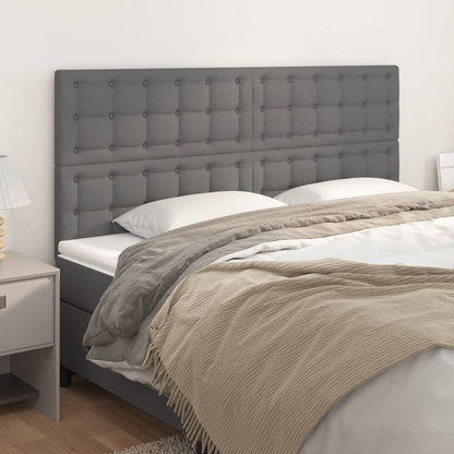 Testiera Grigio 180x5x118/128 cm in Similpelle | homemem39