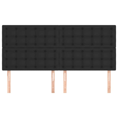 Testiere 4 pz Nere 100x5x78/88 cm in Similpelle - homemem39