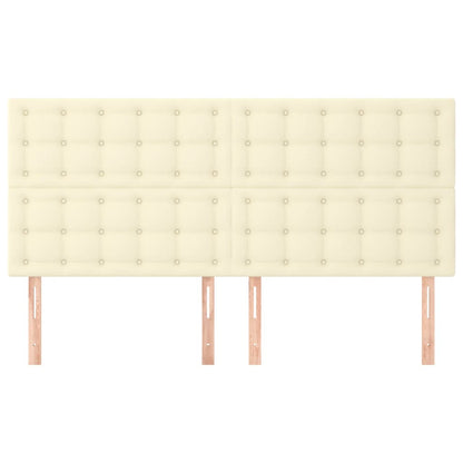 Testiera Crema 200x5x118/128 cm Similpelle - homemem39