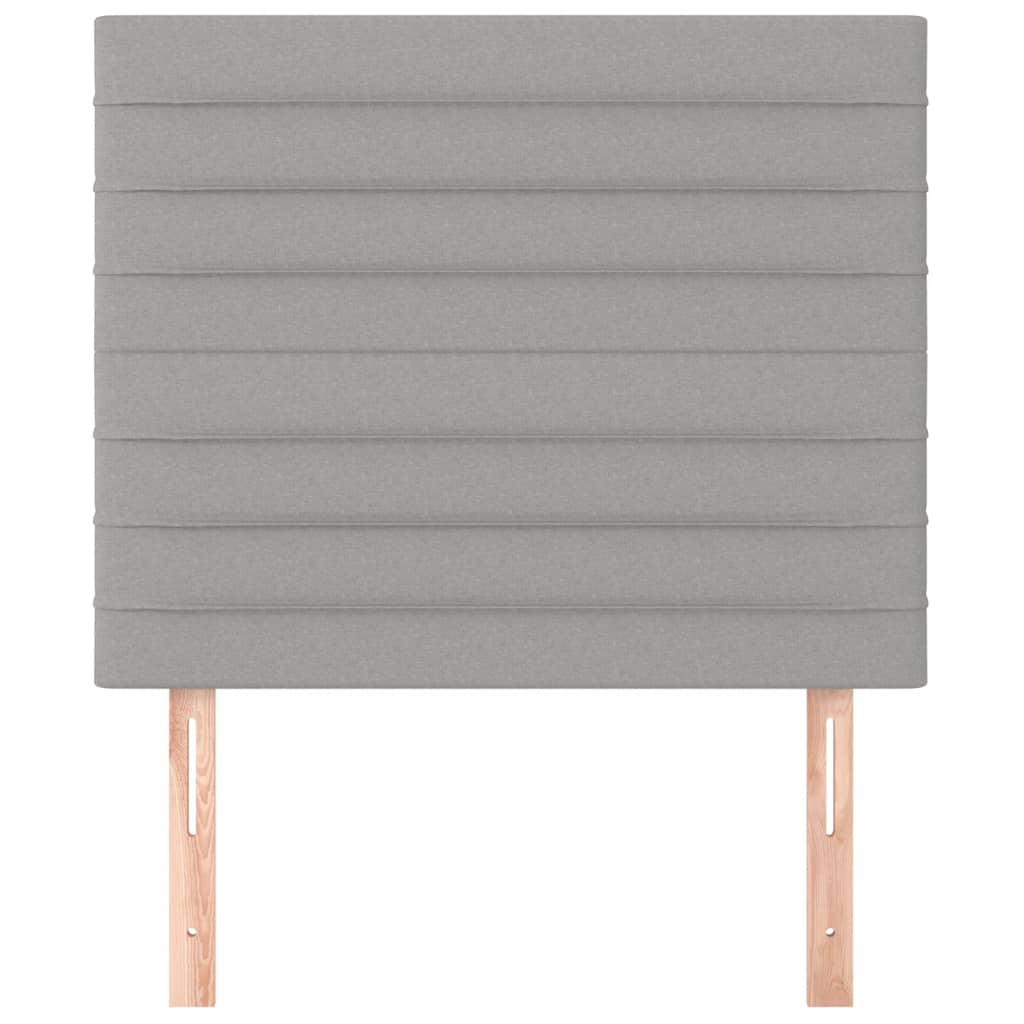 Testiera Grigio Chiaro 80x5x118/128 cm Tessuto