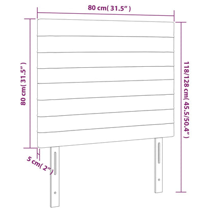 Testiera Nera 80x5x118/128 cm Tessuto | homemem39