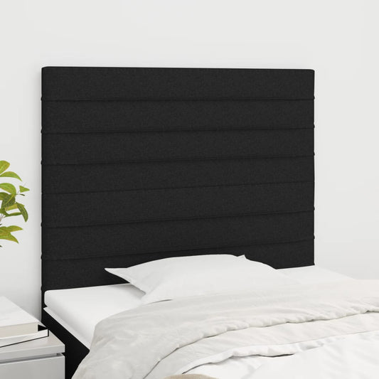 Testiera Nera 80x5x118/128 cm Tessuto | homemem39