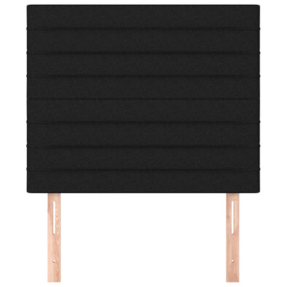 Testiera 2 pz Nera 90x5x78/88 cm in Tessuto - homemem39