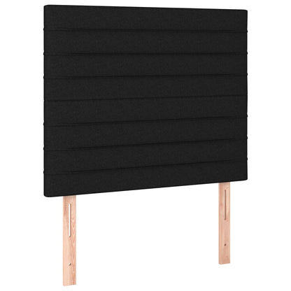 Testiera Nera 100x5x118/128 cm Tessuto | homemem39