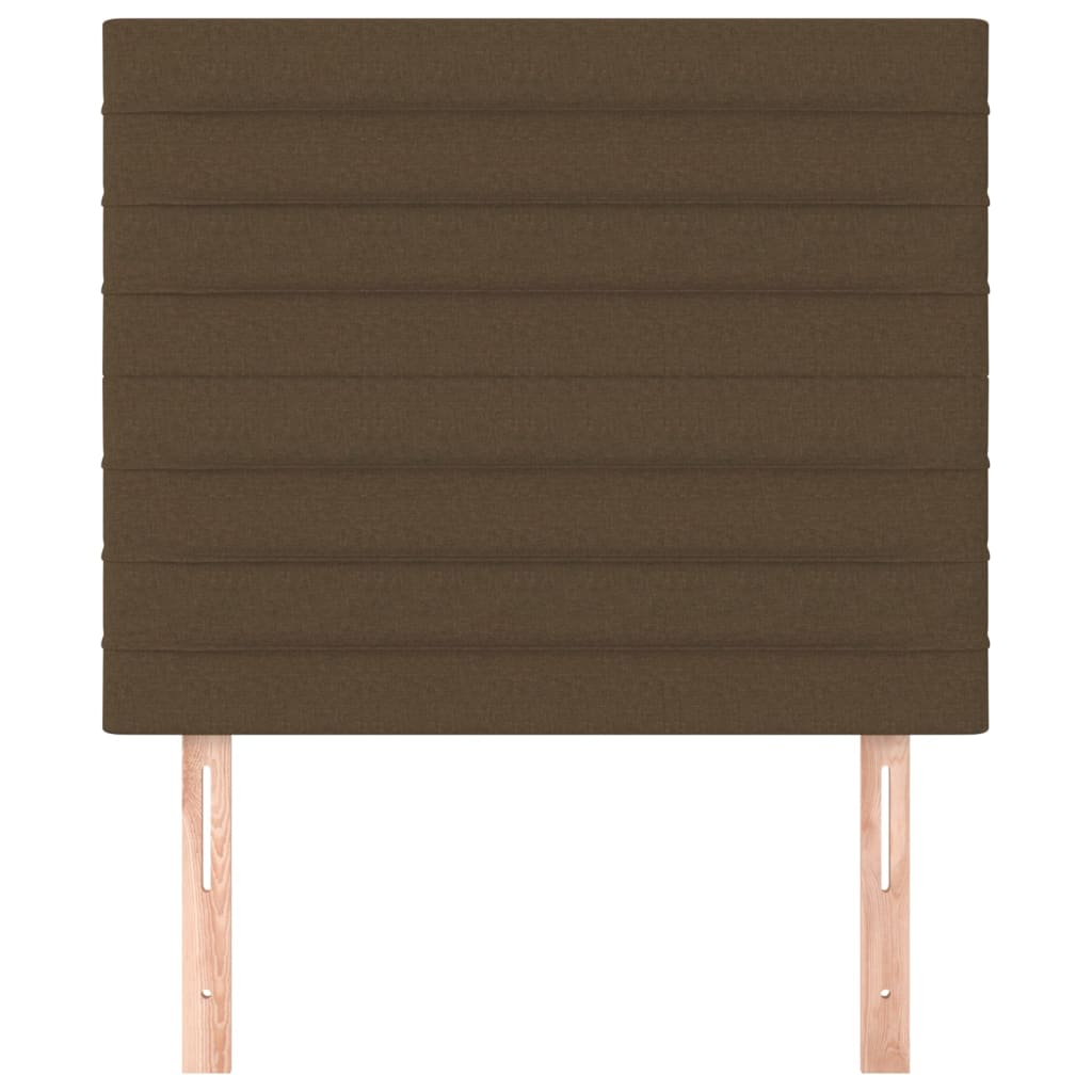 Testiera 2 pz Marrone Scuro 100x5x78/88 cm in Tessuto - homemem39