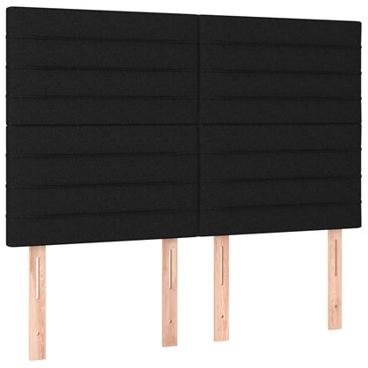 Testiera Nera 144x5x118/128 cm Tessuto | homemem39