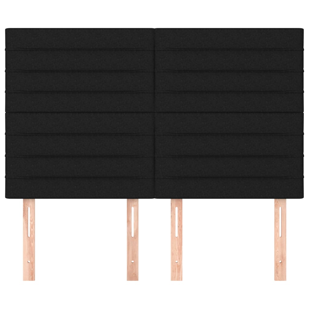 Testiere 4 pz Nere72x5x78/88 cm in Tessuto - homemem39