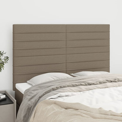 Testiera per letto Tortora 144x5x118/128 cm Tessuto