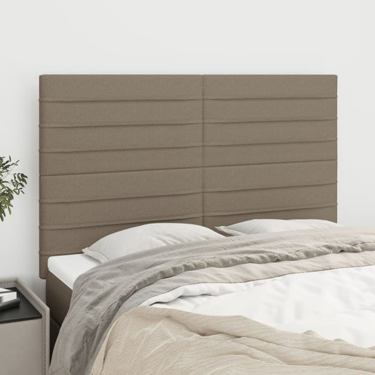 Testiera per letto Tortora 144x5x118/128 cm Tessuto