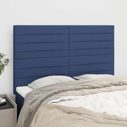 Testiera Blu 144x5x118/128 cm Tessuto