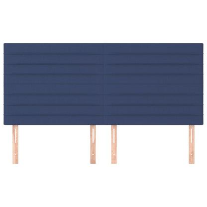 Testiera 4 pz Blu 80x5x78/88 cm in Tessuto - homemem39