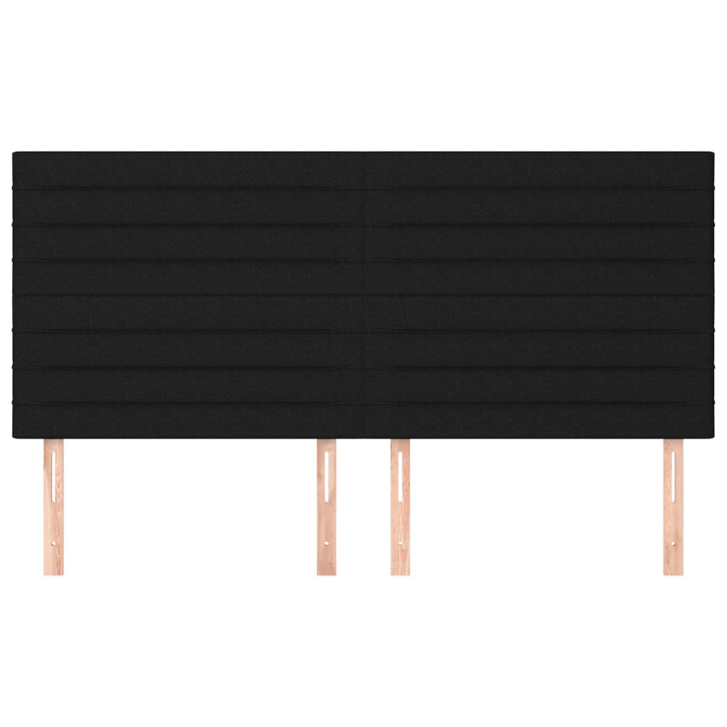 Testiere 4 pz Nero 100x5x78/88 cm in Tessuto - homemem39