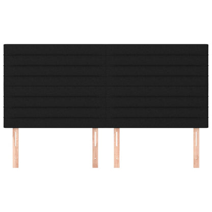 Testiere 4 pz Nero 100x5x78/88 cm in Tessuto - homemem39