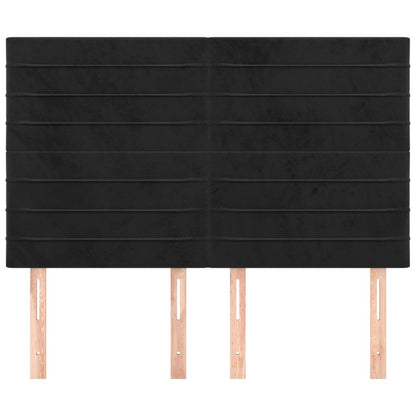 Testiere 4 pz Nere 72x5x78/88 cm in Velluto - homemem39