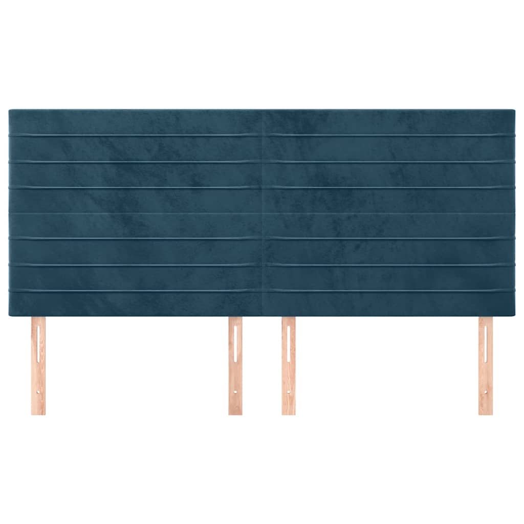 Testiera Blu Scuro 160x5x118/128 cm Velluto | homemem39