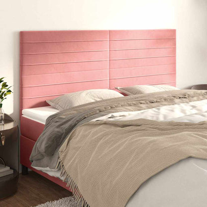 Testiera Rosa 160x5x118/128 cm Velluto | homemem39