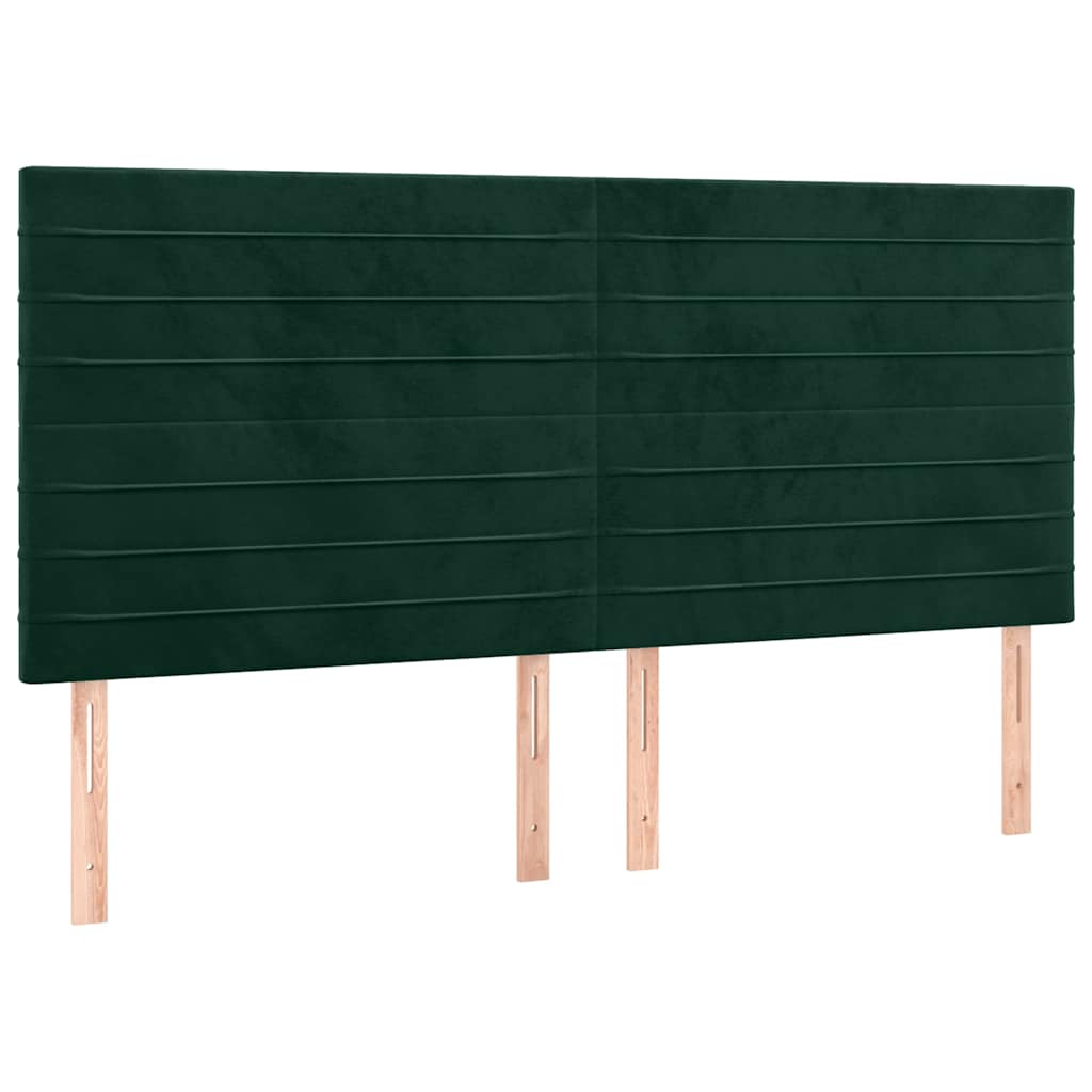 Testiera Verde Scuro 180x5x118/128 cm Velluto | homemem39
