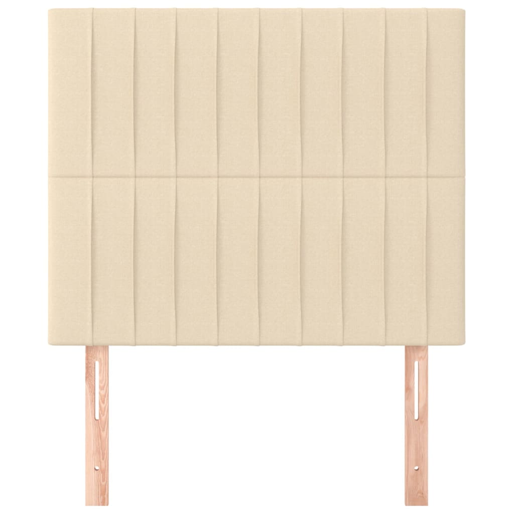 Testiera 2 pz Crema 90x5x78/88 cm in Tessuto - homemem39