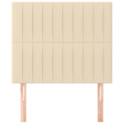 Testiera 2 pz Crema 90x5x78/88 cm in Tessuto - homemem39