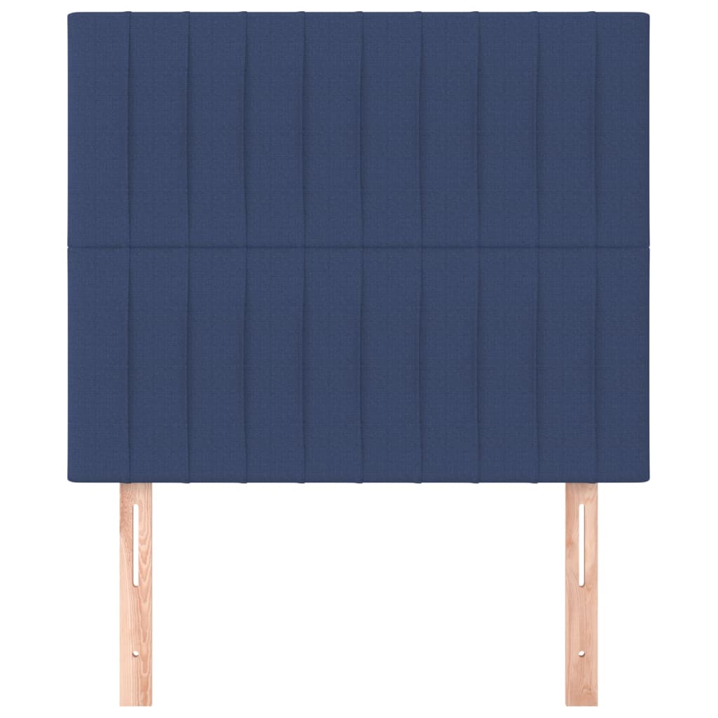 Testiera 2 pz Blu 90x5x78/88 cm in Tessuto - homemem39