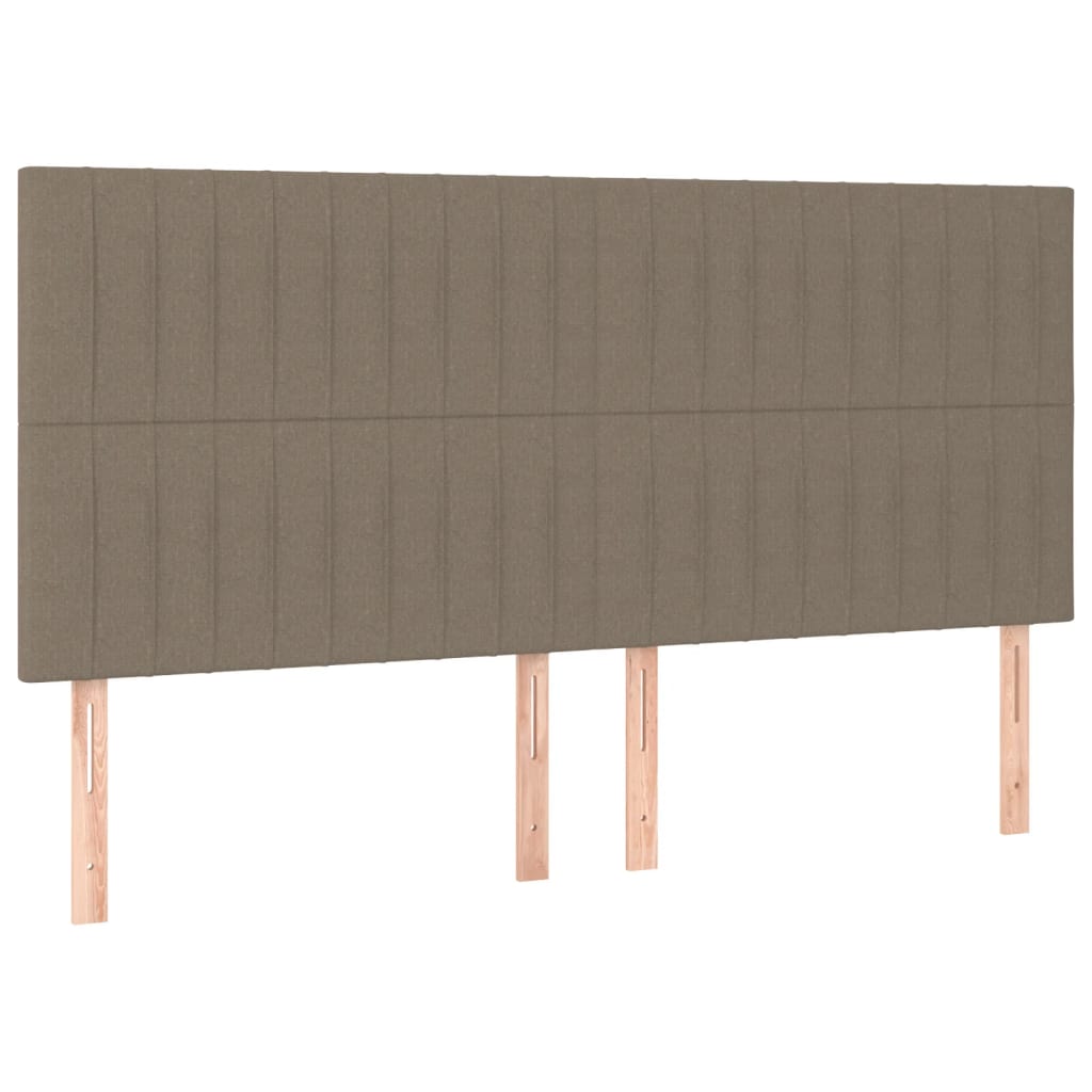 Testiera per letto Tortora 160x5x118/128 cm Tessuto | homemem39