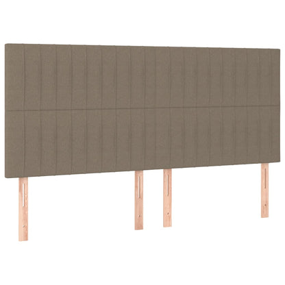 Testiera per letto Tortora 160x5x118/128 cm Tessuto | homemem39