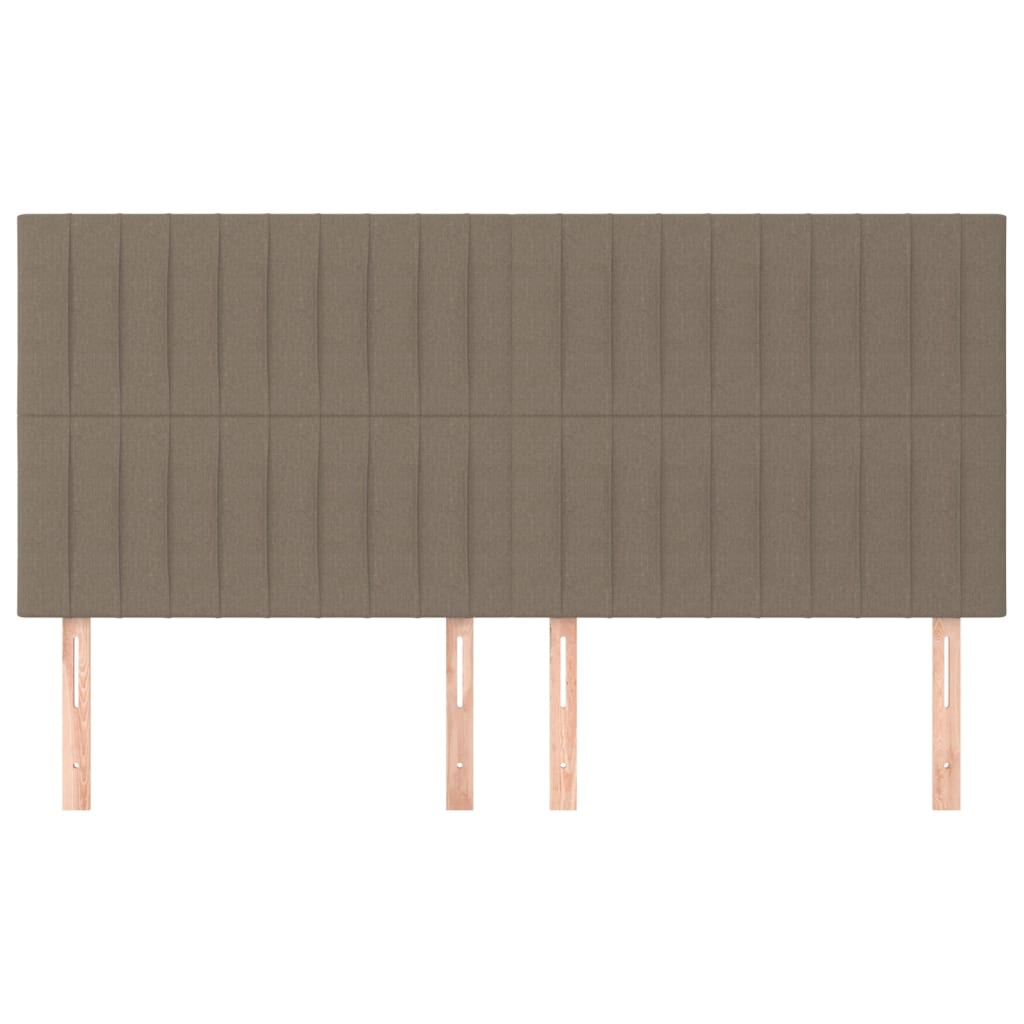 Testiera per letto Tortora 160x5x118/128 cm Tessuto | homemem39