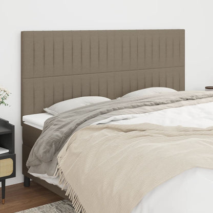 Testiera per letto Tortora 160x5x118/128 cm Tessuto | homemem39