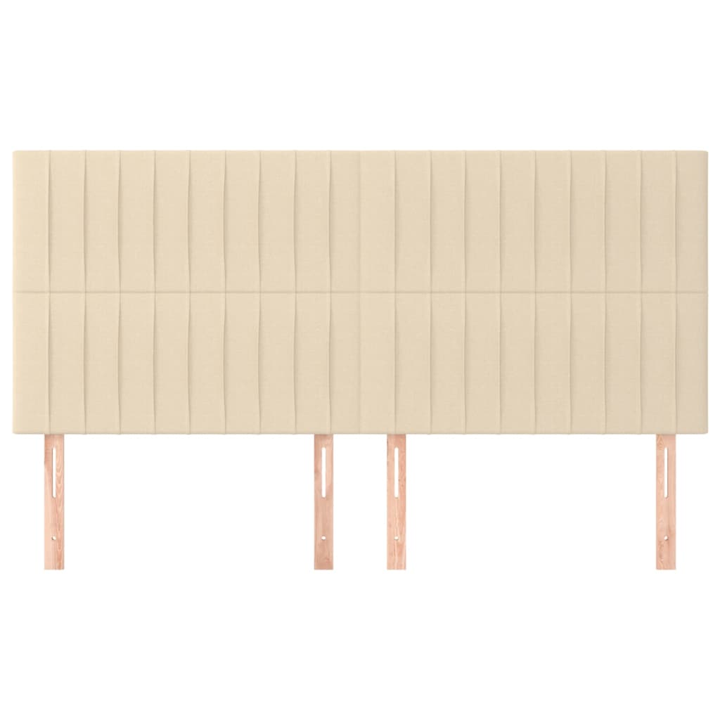 Testiera 4 pz Crema 80x5x78/88 cm in Tessuto - homemem39