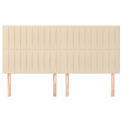 Testiera 4 pz Crema 80x5x78/88 cm in Tessuto - homemem39