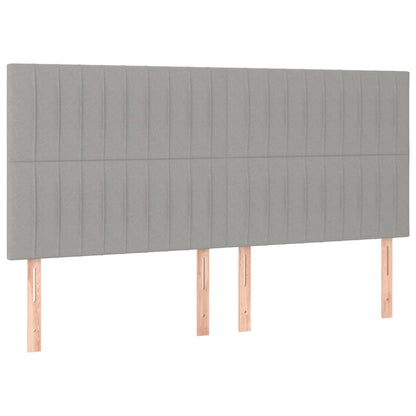 Testiera Grigio Chiaro 180x5x118/128 cm Tessuto | homemem39