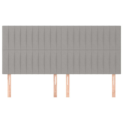 Testiera Grigio Chiaro 180x5x118/128 cm Tessuto | homemem39