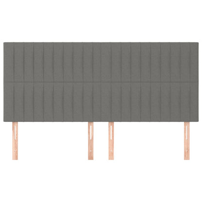 Testiera Grigio Scuro 180x5x118/128 cm Tessuto