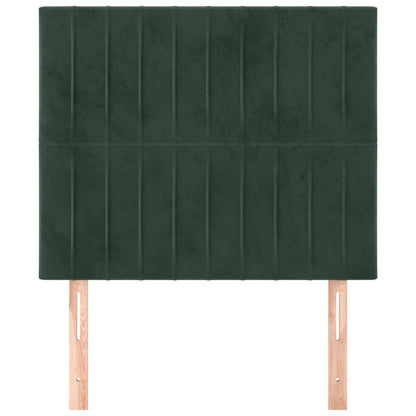 Testiera 2 pz Verde scuro 90x5x78/88 cm in Velluto - homemem39