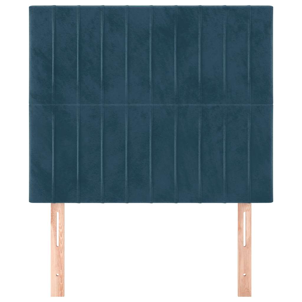 Testiera Blu Scuro 90x5x118/128 cm Velluto | homemem39