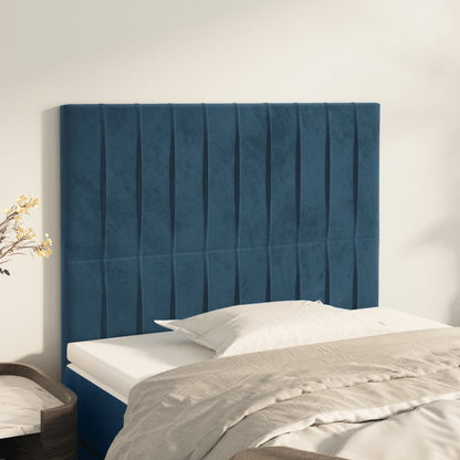 Testiere 2 pz Blu Scuro 100x5x78/88 cm in Velluto - homemem39