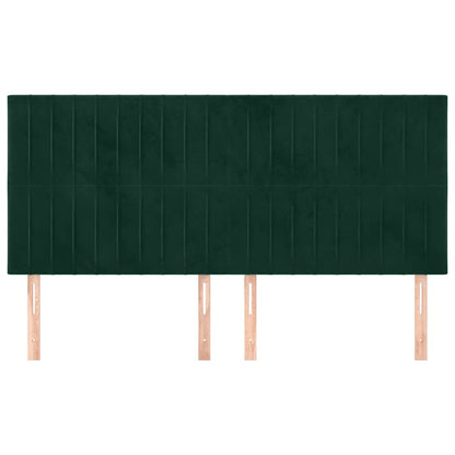 Testiera Verde Scuro 160x5x118/128 cm Velluto | homemem39