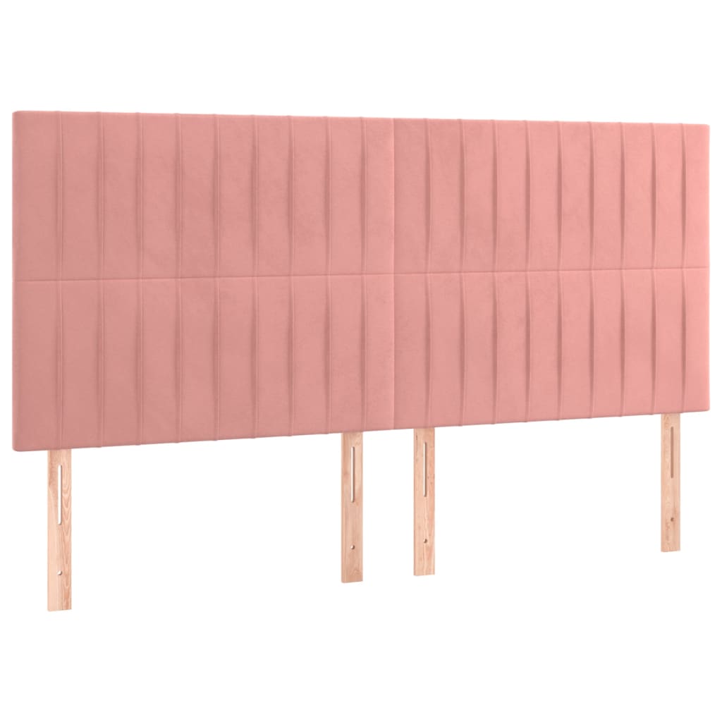 Testiera Rosa 160x5x118/128 cm Velluto | homemem39