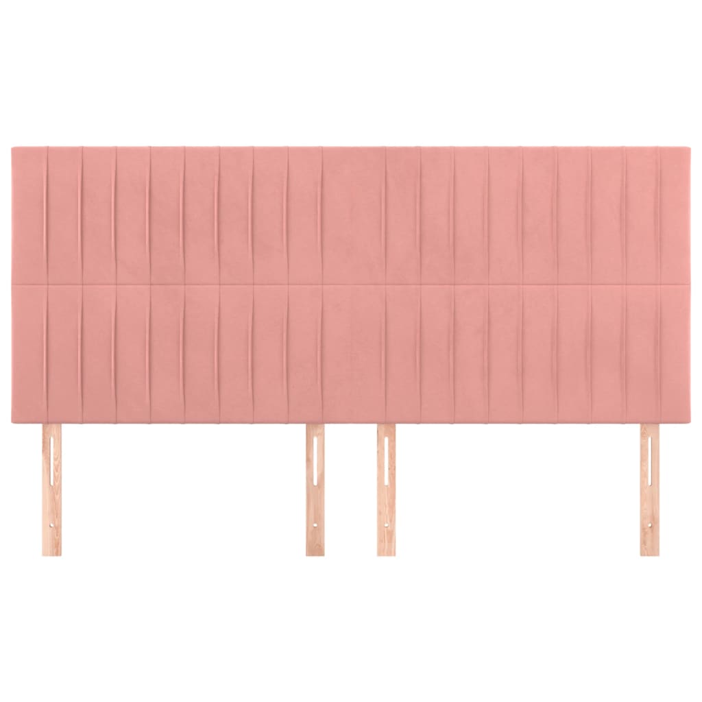 Testiera Rosa 160x5x118/128 cm Velluto | homemem39