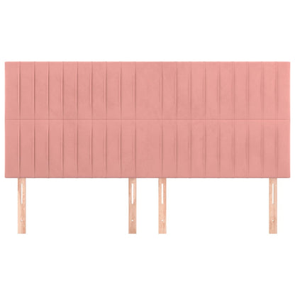 Testiera Rosa 160x5x118/128 cm Velluto | homemem39