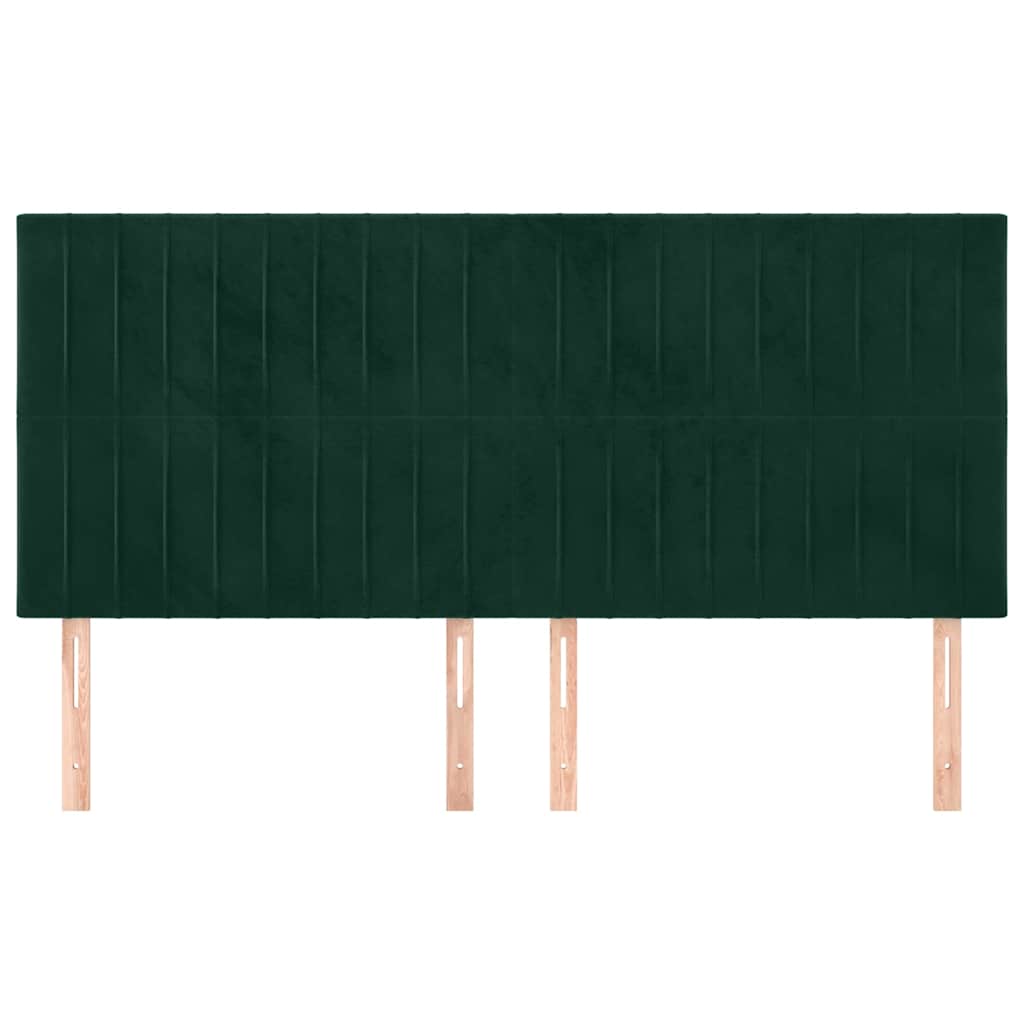 Testiera Verde Scuro 180x5x118/128 cm Velluto | homemem39