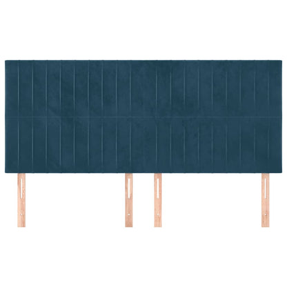Testiera Blu Scuro 180x5x118/128 cm Velluto | homemem39