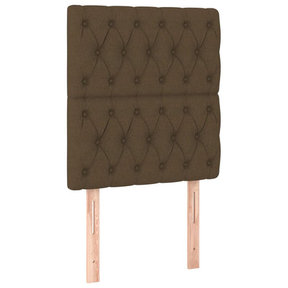 Testiera 2 pz Marrone Scuro 80 x 7 x 78/88 cm in Tessuto - homemem39
