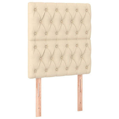 Testiera 2 pz Crema 80 x 7 x 78/88 cm in Tessuto - homemem39